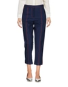 Msgm Cropped Pants & Culottes In Dark Blue