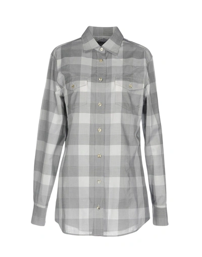 Dolce & Gabbana Checked Shirt In Grey