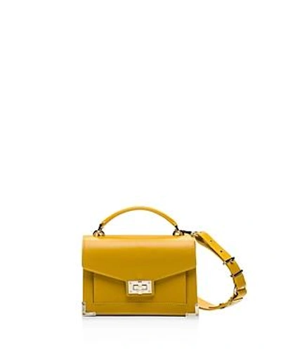 The Kooples Emily Small Leather Satchel In Yellow