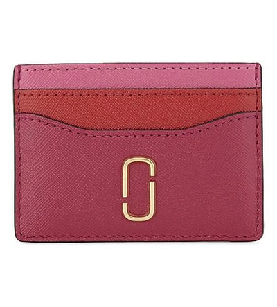 Marc Jacobs Snapshot Saffiano Leather Card Holder In Hibiscus Multi