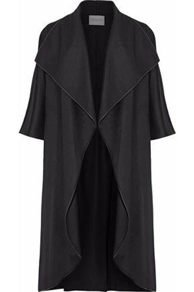 Vionnet Woman Belted Wool-felt Coat Black