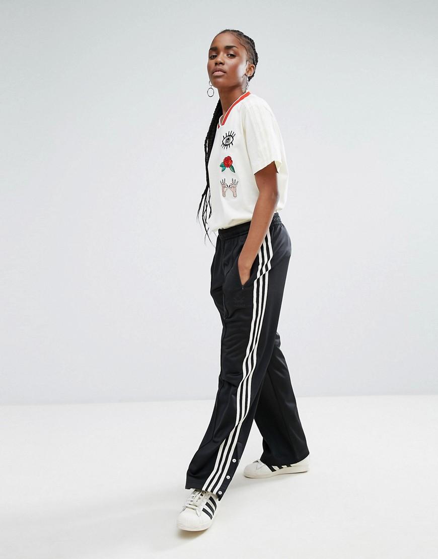 adidas originals coeeze wide leg popper pants