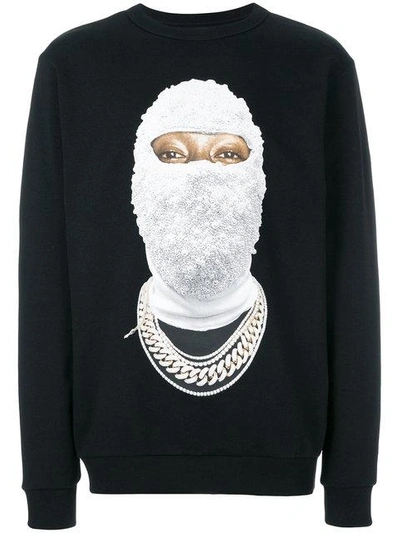 Ih Nom Uh Nit Printed Face Cotton Sweatshirt In Black