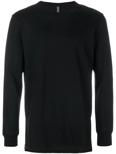 Attachment Round Neck Sweatshirt In Black