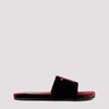 Tom Ford Velvet Slide Sandals In Bordeaux