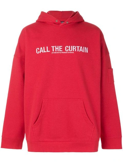 Midnight Studios Call The Curtain Hoodie In Red