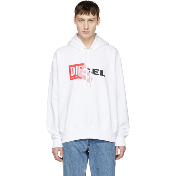 diesel hoodie white