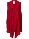 Lost & Found Rooms Sleeveless Longline Cardigan - Red