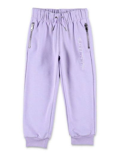 Givenchy Kids' Logo-print Track Pants In Purple