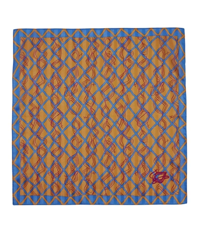 Vivienne Westwood Geo Orb Map Orange Handkerchief One Size