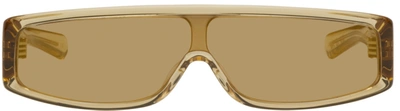 Flatlist Eyewear Ssense Exclusive Beige Slice Sunglasses In Crystal Sand / Brown