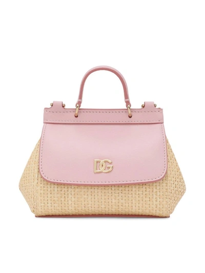 Dolce & Gabbana Kids' Logo-plaque Shoulder Bag In Pink