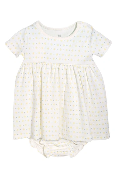 Oliver & Rain Babies' Geo Print Dress & Bloomers Set In White