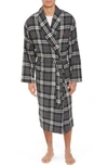 Polo Ralph Lauren Flannel Cotton Robe In Grand Plaid/ Red