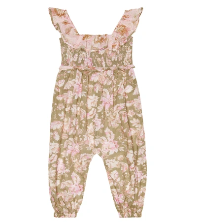 Zimmermann Kids' Jeannie Floral Cotton Jumpsuit