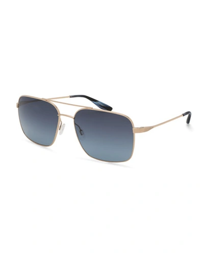 Barton Perreira Men's Volair Square Metal Sunglasses In Brown Pattern