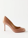Christian Louboutin Dolly 85 Patent Leather Pumps In Nude