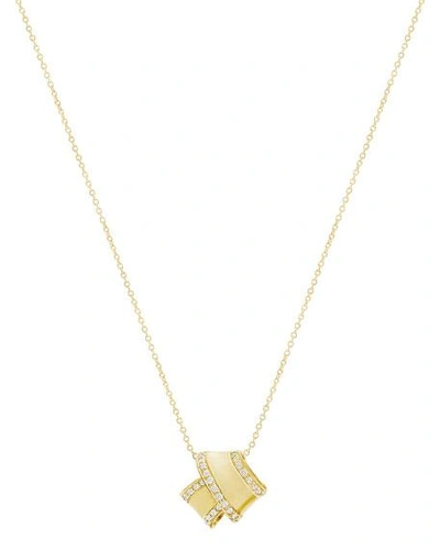 Carelle 18k Yellow Gold Knot Pendant Necklace With Diamonds