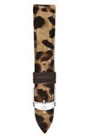 Michele 16mm Calfskin Leather Watch Strap In Leopard Print