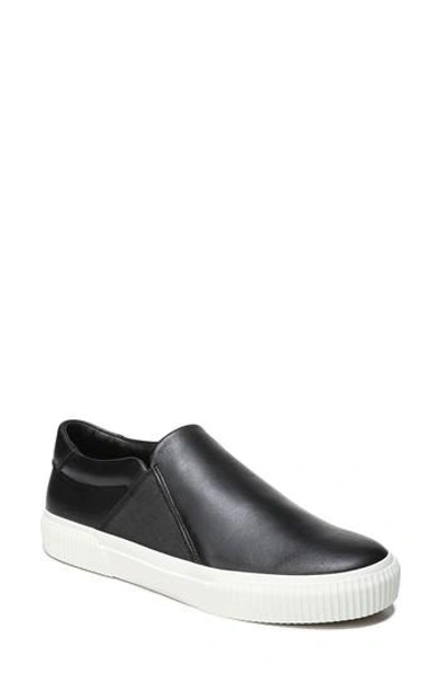 Vince Women's Knox Leather Slip-on Sneakers In Black Leather