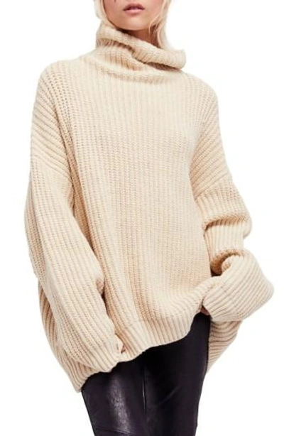 Free People Swim Too Deep Turtleneck Sweater In Ivory