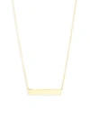 Saks Fifth Avenue 14k Gold Bar Pendant Necklace