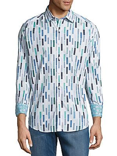 Robert Graham Multicolor Rectangle Cotton Button-down Shirt