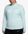 Nike Plus Size Dry Element Half-zip Top In G Blue