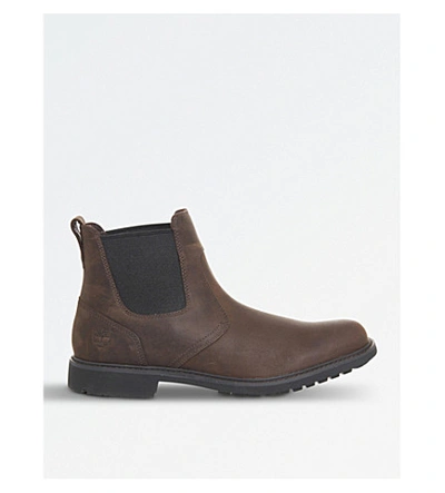 Timberland Stormbuck Leather Chelsea Boots In Dark Brown Leather