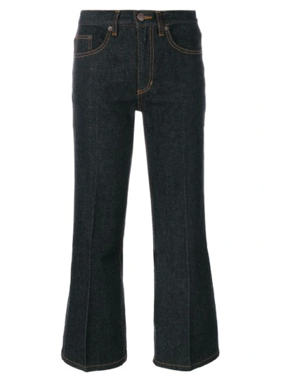 Marc Jacobs Cropped Denim Jeans In Black