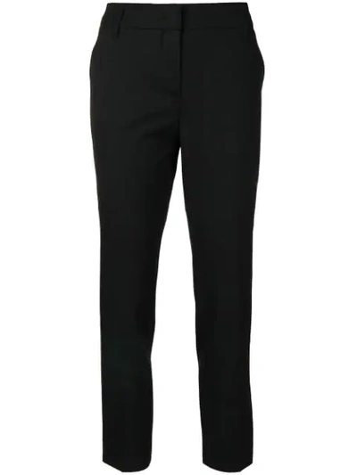 Dorothee Schumacher Stripe Detail Cropped Trousers In Black