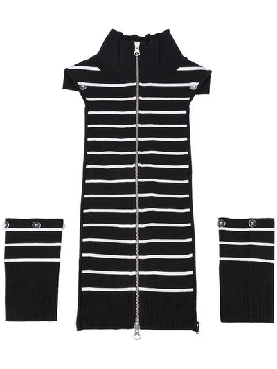 Veronica Beard Regan Striped Dickey - Black