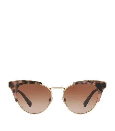 Valentino Tortoiseshell Cat Eye Sunglasses In Brown