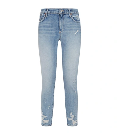 A Gold E Sophie Cropped Skinny Fit Jeans In Blue