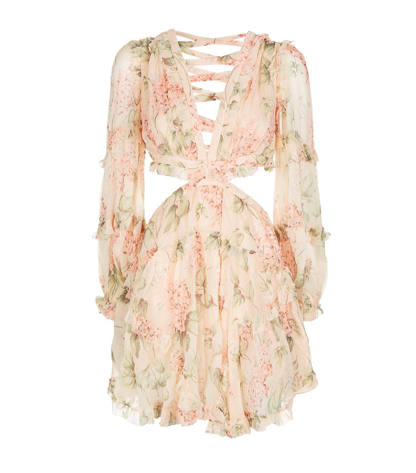 zimmermann cut out floral dress