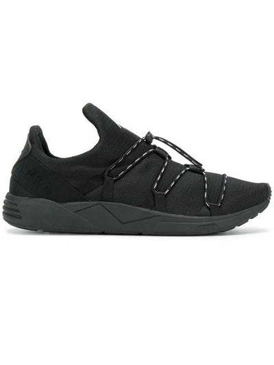 Arkk Front Tie Running Sneakers - Black