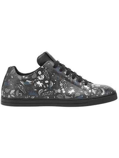 Fendi Printed Lace-up Sneakers
