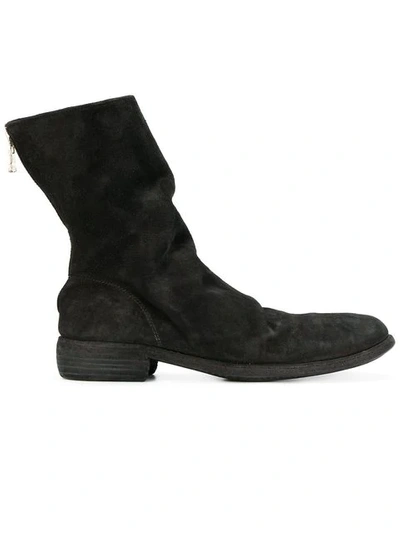 Guidi Relaxed Zipped Boots In Black