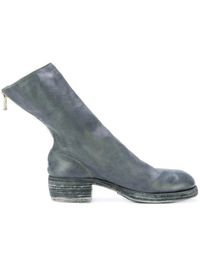 Guidi Heeled Sock Boots - Blue