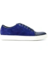 Lanvin Toe Cap Sneakers In Blue