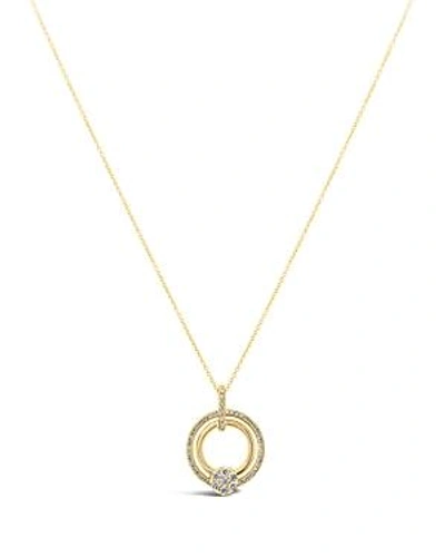 Hulchi Belluni 18k Yellow Gold Tresore Diamond Ring Pendant Necklace, 18 In White/gold