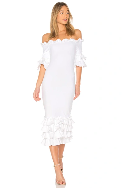 Donna Mizani Pishi Midi Dress In White