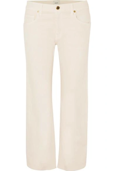 Khaite Wendall Cropped Mid-rise Flared Jeans