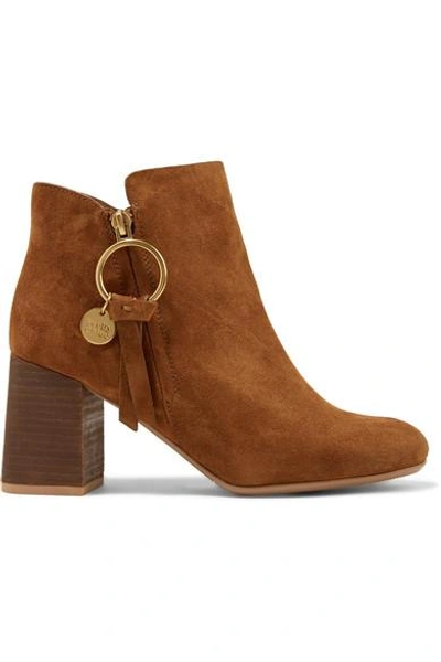 See By Chloé Suede Ankle Boots In Light Brown