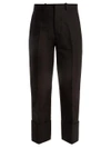 Marni Straight-leg Cropped Cotton Trousers In Black