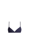 Matteau The Tri Crop Triangle Bikini Top In Navy-blue