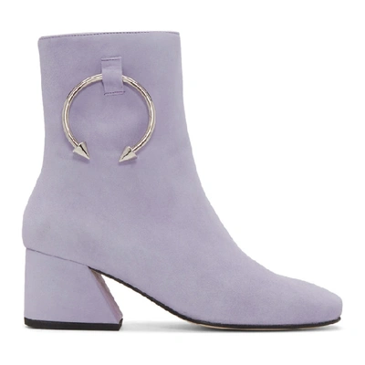 Dorateymur Lilac Suede Nizip Ii 60 Ankle Boots In Violet/lila