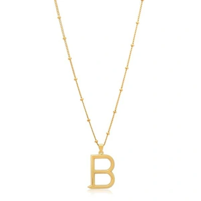 Edge Of Ember B Initial Necklace