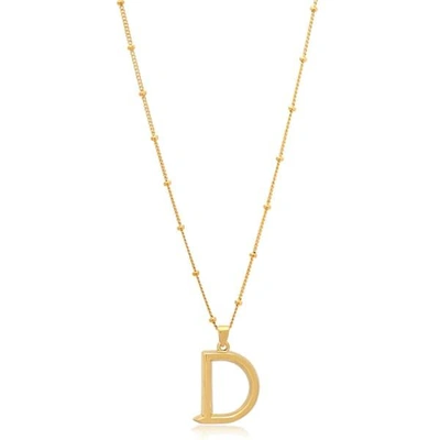 Edge Of Ember D Initial Necklace