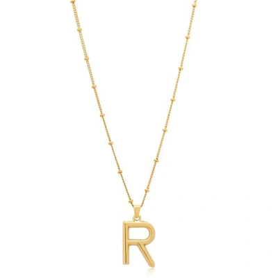Edge Of Ember R Initial Necklace